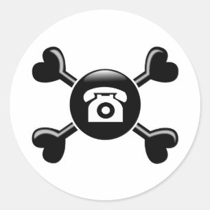 Transsbones Telefone Runder Aufkleber