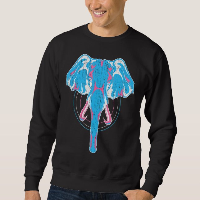 Transsexual Flag Elephant Trans Pride Monat T Sweatshirt (Vorderseite)