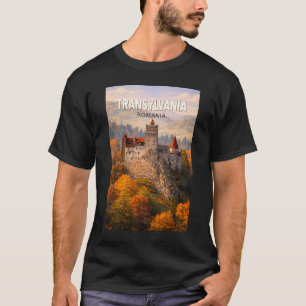 Transsilvanien Rumänien Illustration Reise Kunst V T-Shirt