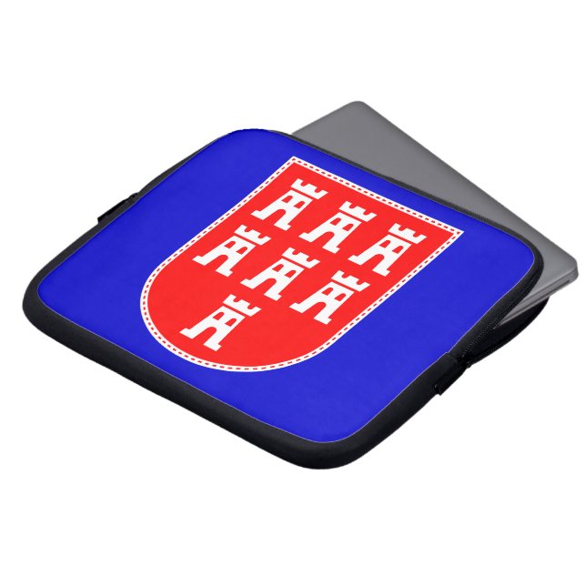 Transsilvanienwappen, rot weiß laptopschutzhülle (Vorne Oben)