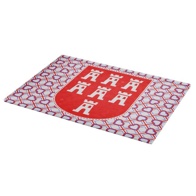 Transsilvanisches sächsisches Wappen Schneidebrett (Ecke)