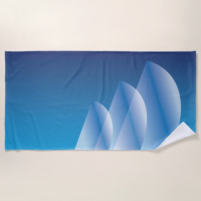 Transsluzent Billowy Blue Sky Strandtuch (Vorderseite)