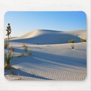 Transverse Dunen, Yucca, frühe Morgensonne Mousepad