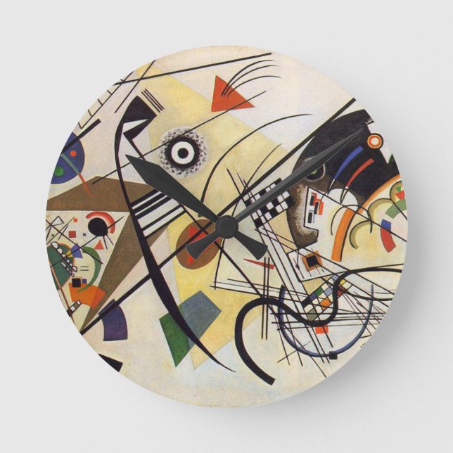 Transverse Line Runde Wanduhr (Vorderseite)