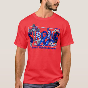 Transverse Myelitis Awareness Cross Band Strong T-Shirt