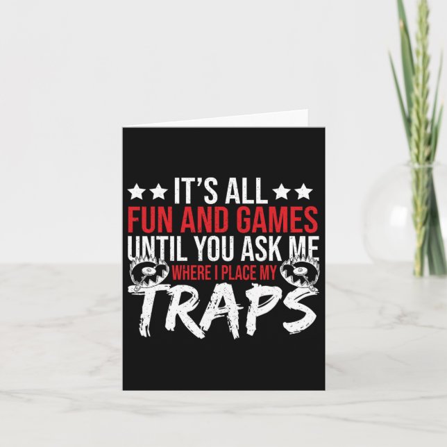 Trap Hunter Stuff Tools Trapping Gear Coyote Trapp Karte (Vorderseite)