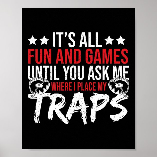 Trap Hunter Stuff Tools Trapping Gear Coyote Trapp Poster (Vorne)