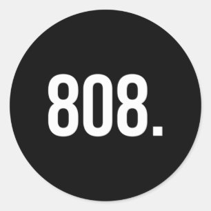 Trap Music Beat Producer 808 Minimalistisch Runder Aufkleber