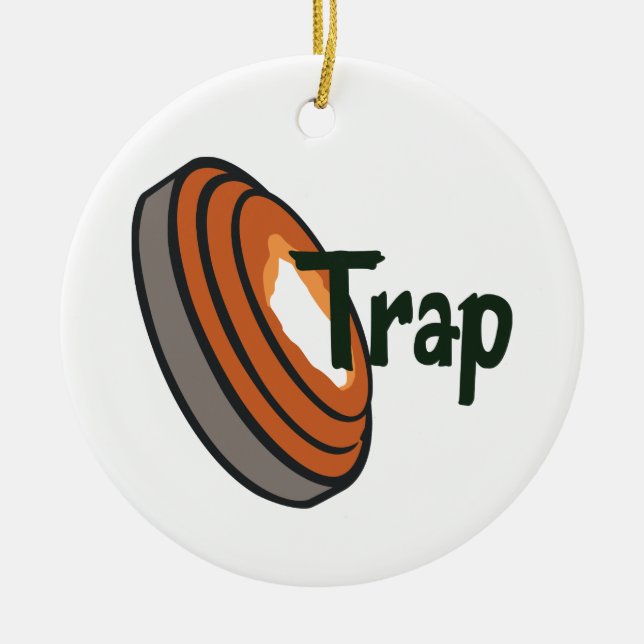 Trap Shooting Keramik Ornament (Vorne)