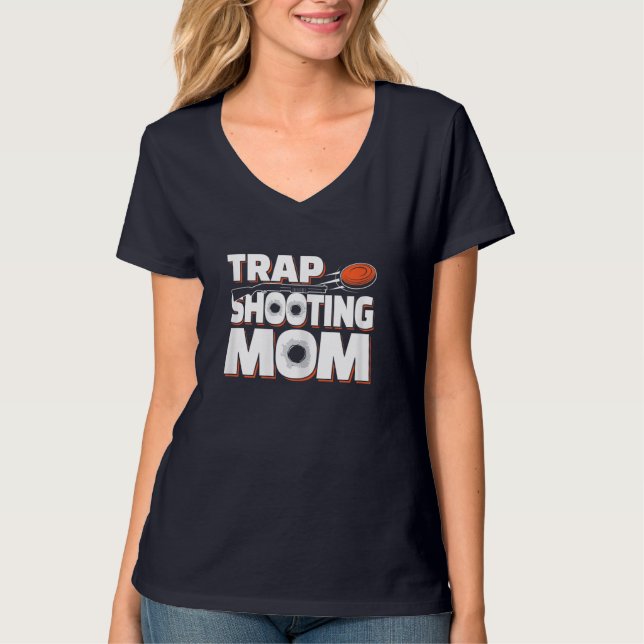 Trap Shooting-Mama T-Shirt (Vorderseite)