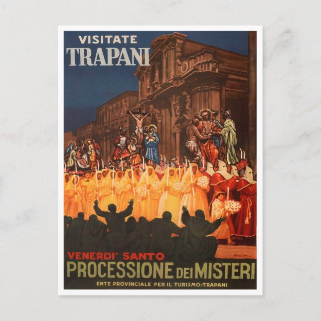 Trapani, Italien, Processione dei Misteri Travel Postkarte (Vorderseite)