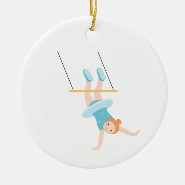 Trapeze Girl Keramik Ornament (Vorne)