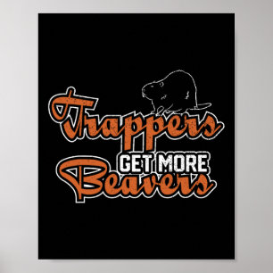 Trapper Fangen Jagdfalle Flieger Jäger Poster