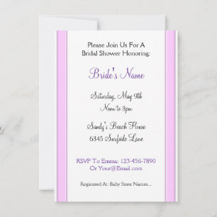 Trappes roses Invitations de douche nuptiale perso