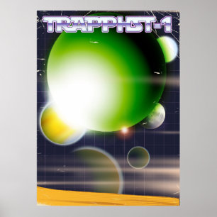 TRAPPIST-1 Science-Fiction-Plakat. Poster