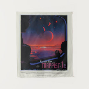 TRAPPIST-1e Klein Wandteppich