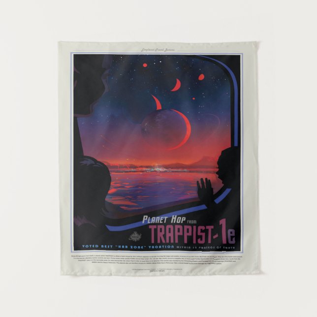 TRAPPIST-1e Klein Wandteppich (Vorderseite)