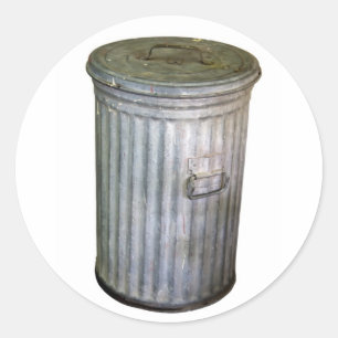trash bin runder aufkleber