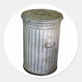 trash bin runder aufkleber