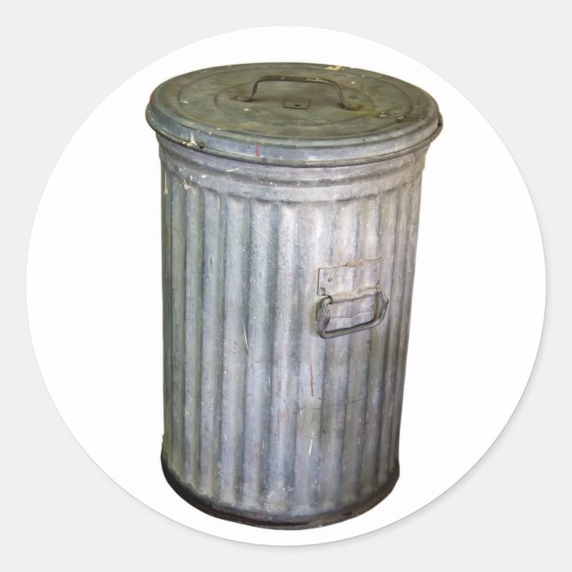 trash bin runder aufkleber (Vorderseite)