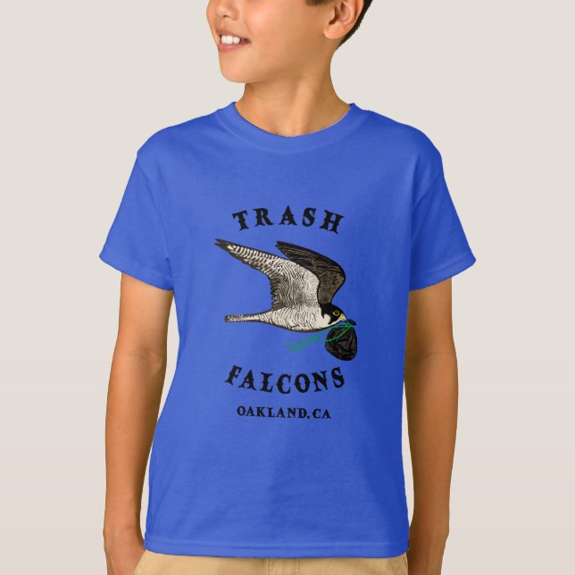 Trash Falcons Kids T-Shirt - Blau (Vorderseite)