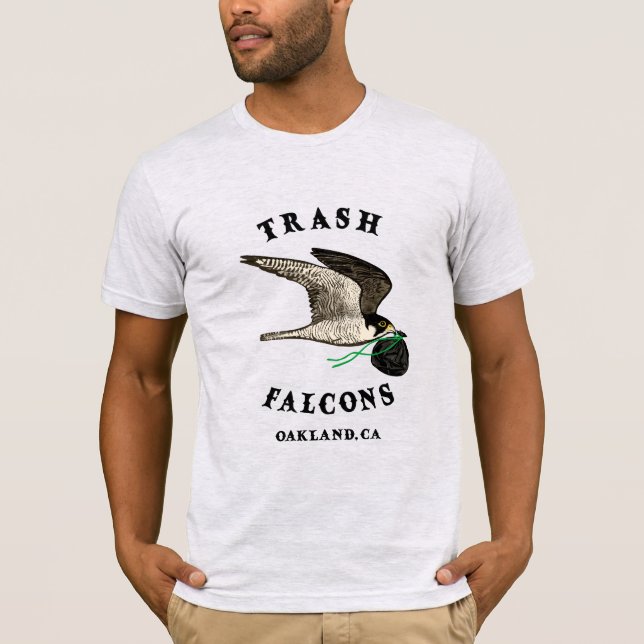 Trash Falcons Offiziell Tee Shirt - Ash Gray (Vorderseite)
