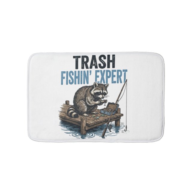 Trash Fishin' Expert Raccoon Badematte (Vorderseite)