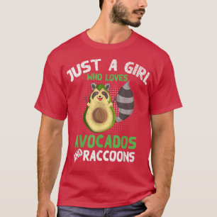 Trash Panda Animal Lover Girls Niedlich Avocado T-Shirt