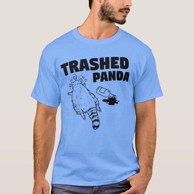 Trash Panda Drunk Racoon Funny T-Shirt (Vorderseite)