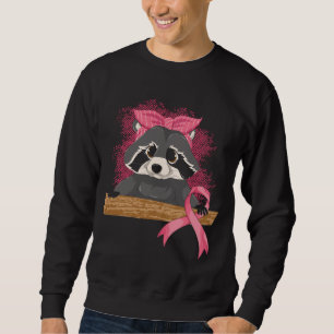 Trash Panda rosa Ribbon Raccoon Brustkrebs Krieg Sweatshirt