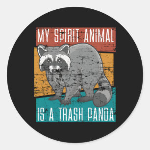 Trash Panda Zoo Keeper Spirit Animal Racoon Runder Aufkleber
