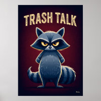 Trash Talk – Lustige Waschbär-Cartoonfigur-Kunst