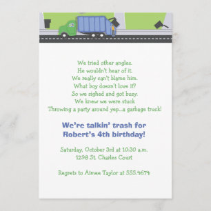 Trash Talking Birthday Einladung