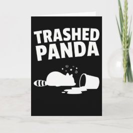 Trashed Panda Funny Drunk Racoon Karte
