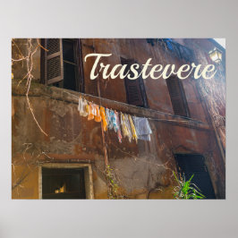Trastevere Rome Poster