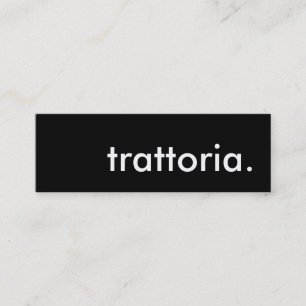 Trattoria. Mini Visitenkarte