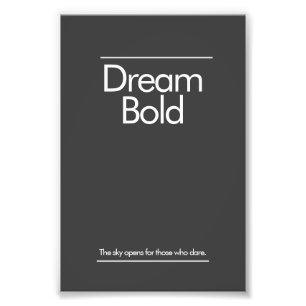 "Trau Dich“ Minimalistisches Büro-Poster Fotodruck