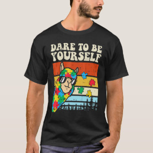 Trau Dich Selbst Llama-Puzzle Autismus-Bewusstsein T-Shirt