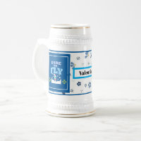 Trau dich zu Fliegen Tasse – Blaues florales Inspi
