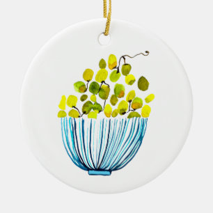 Trauben Aquarell Fruchtillustration Keramik Ornament
