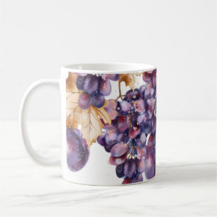 Trauben-Aquarellkarte Kaffeetasse