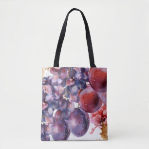 Trauben-Aquarellkarte Tasche