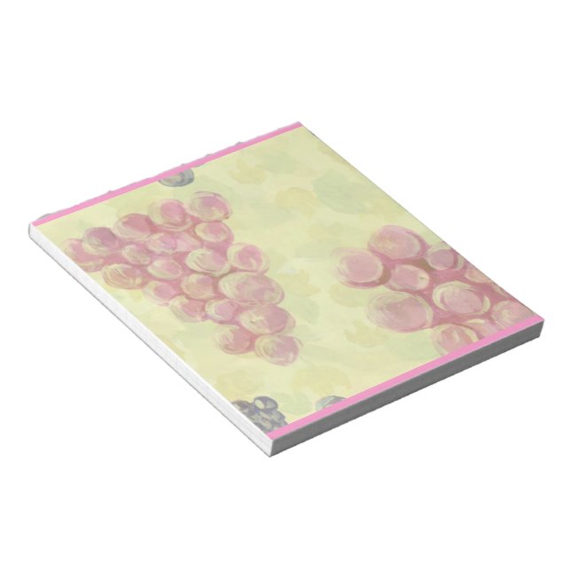 Trauben auf Blätter Notizblock (angewinkelt)