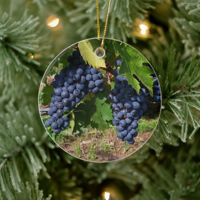 Trauben auf einem Weinkeller Keramikornament (Baum)
