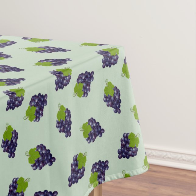 Trauben auf Light Laurel Green Tischdecke (Beispiel)