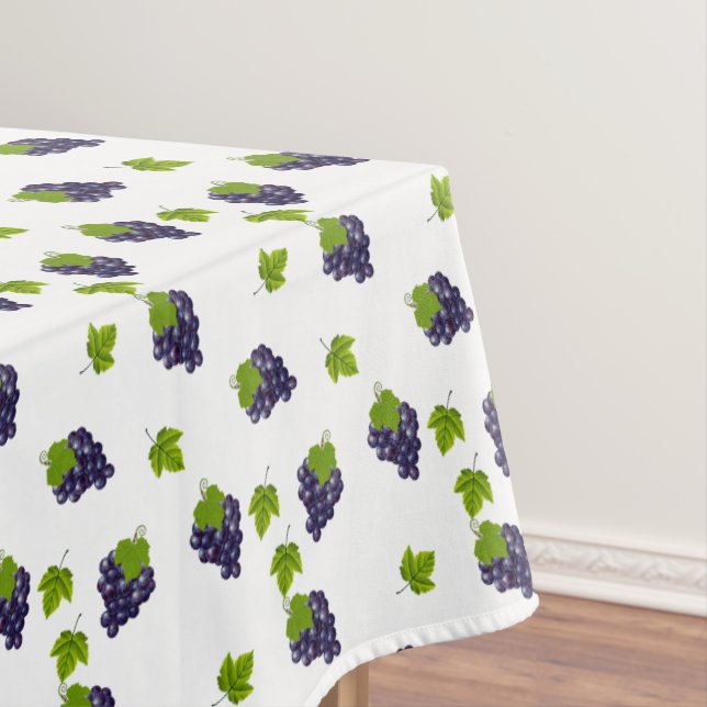 Trauben auf Weiß Tischdecke (Beispiel)
