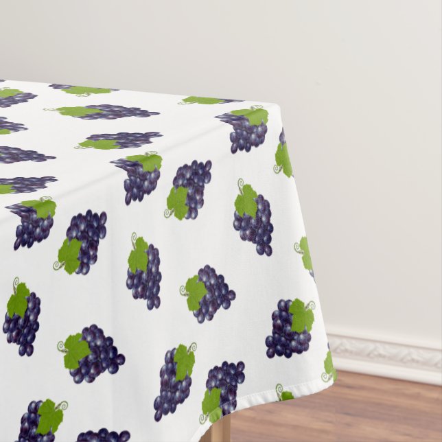 Trauben auf weißem Tablett Tischdecke (Beispiel)