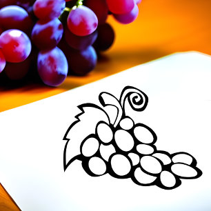 Trauben Cluster Kunst zum Ausmalen für Malbücher u Gummistempel