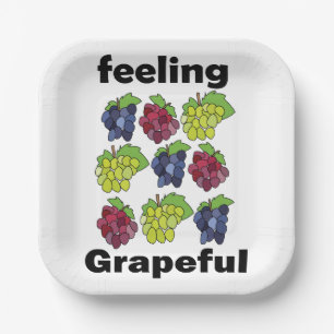 Trauben Frucht Gefühl Traubig Punny Party Pappteller