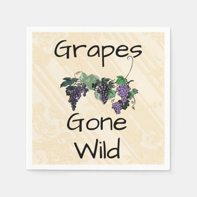 Trauben Gone Wild Paper Napkin Serviette (Vorderseite)